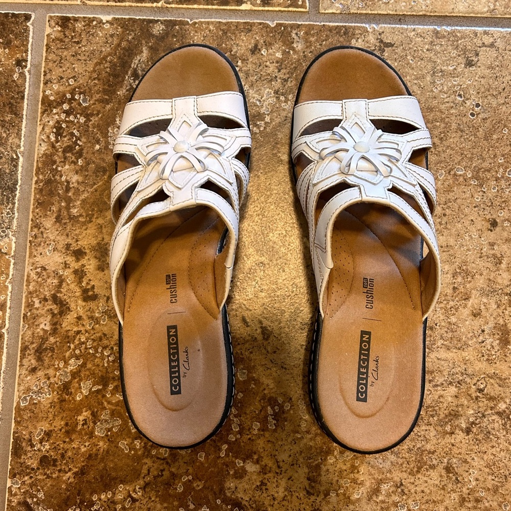 Clarks cushion sandals, size 8